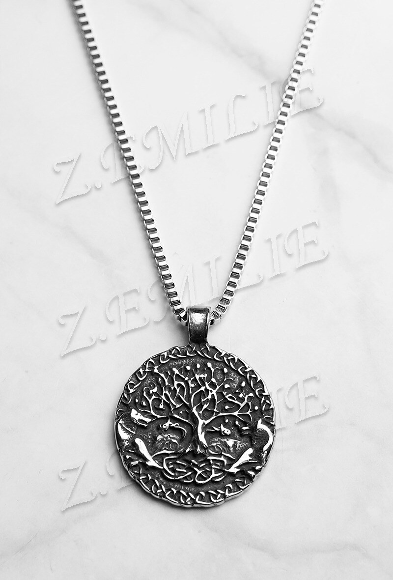 Wholesaler Z. Emilie - Tree of life steel necklace