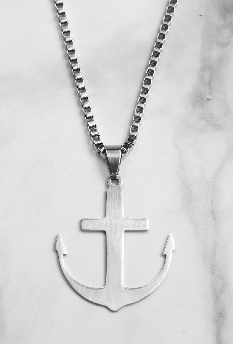 Wholesaler Z. Emilie - Marine anchor steel necklace