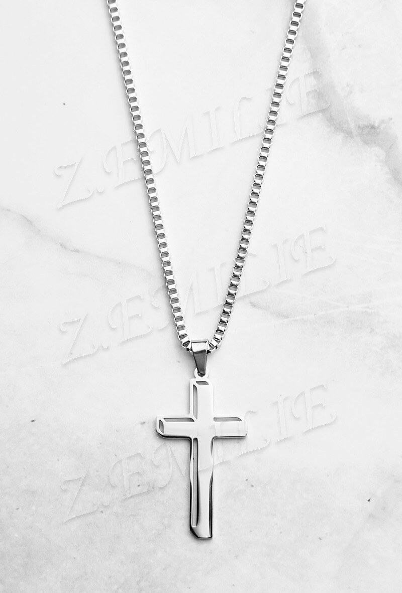 Grossiste Z. Emilie - Collier acier croix