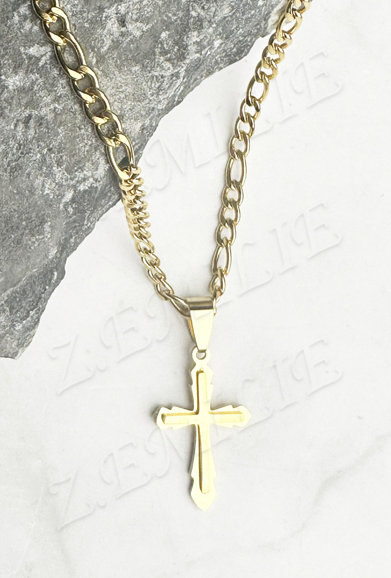 Wholesaler Z. Emilie - Cross steel necklace
