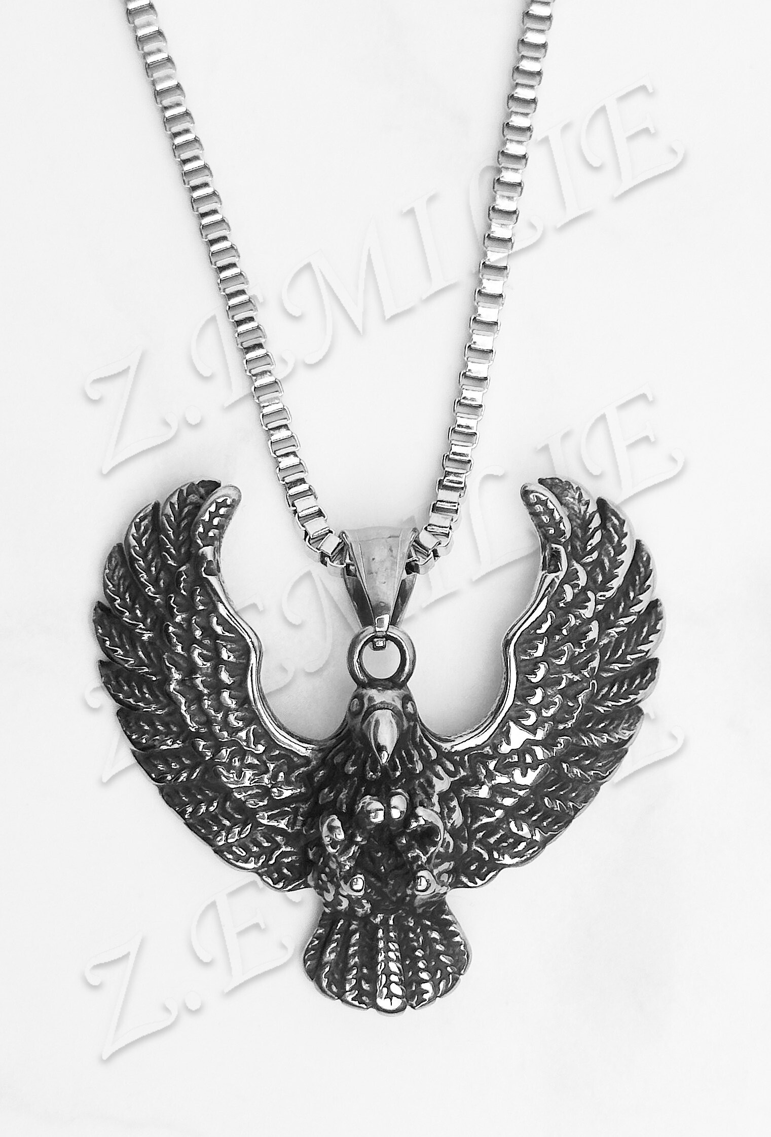 Wholesaler Z. Emilie - Steel eagle necklace