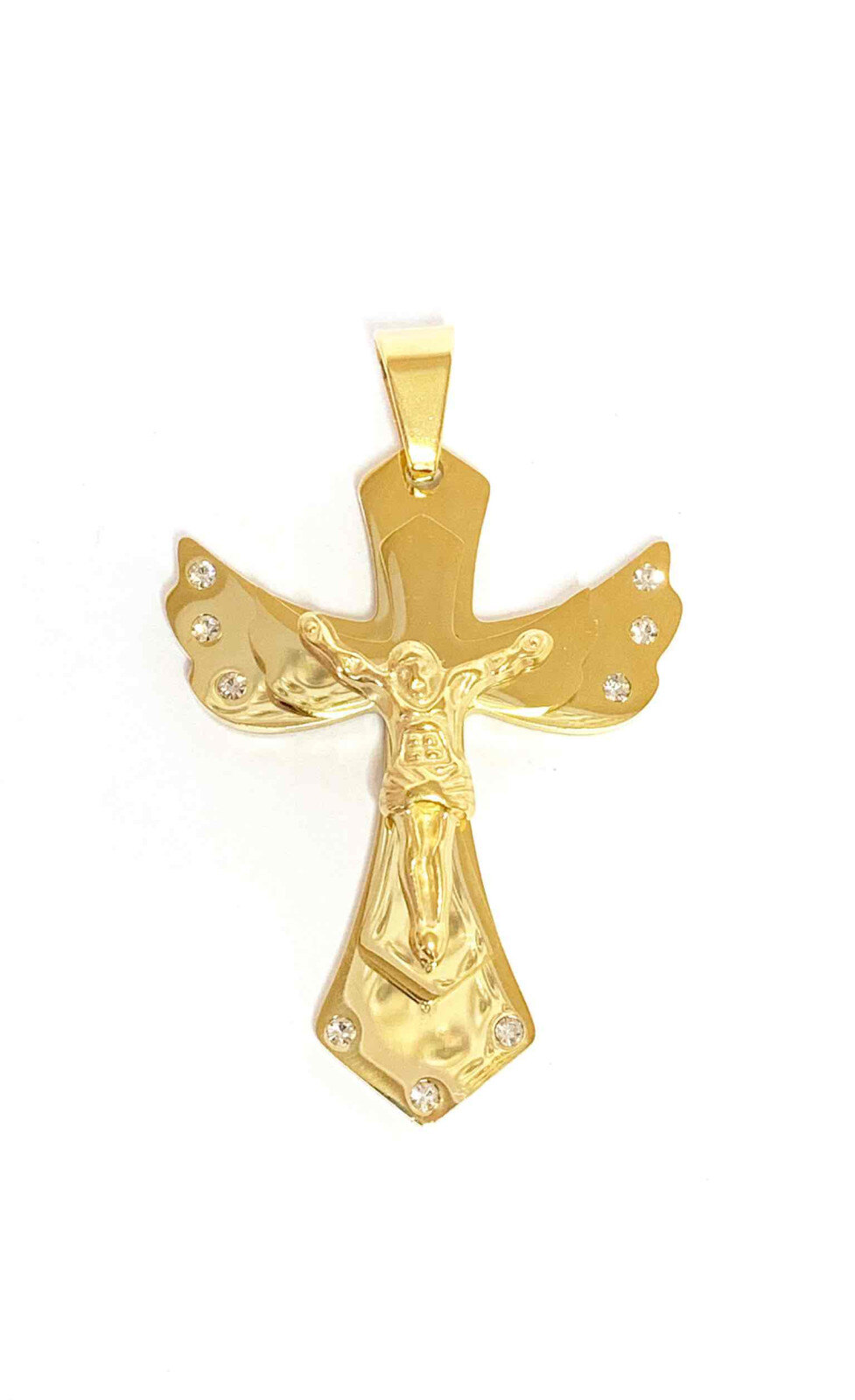 Mayorista Z. Emilie - Cruz con colgante de acero de Jesucristo