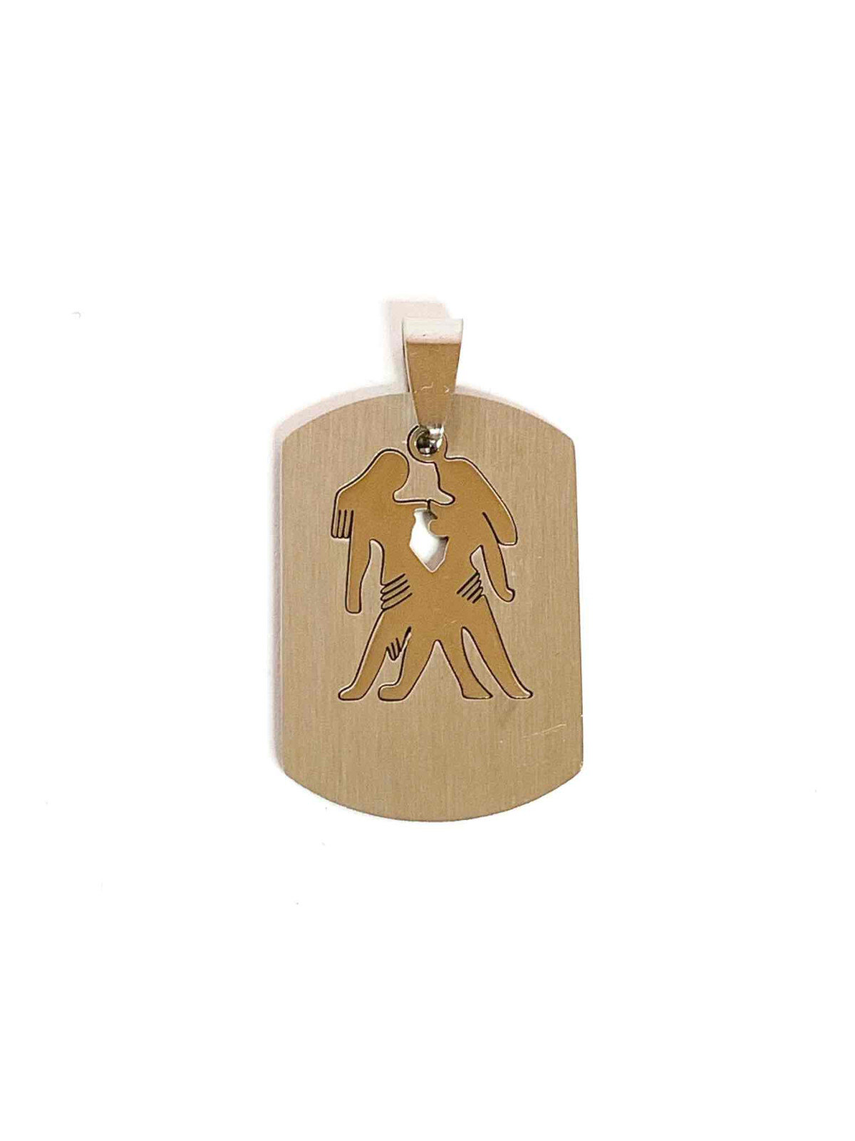 Grossiste Z. Emilie - Pendentif acier zodiaque Gémeaux