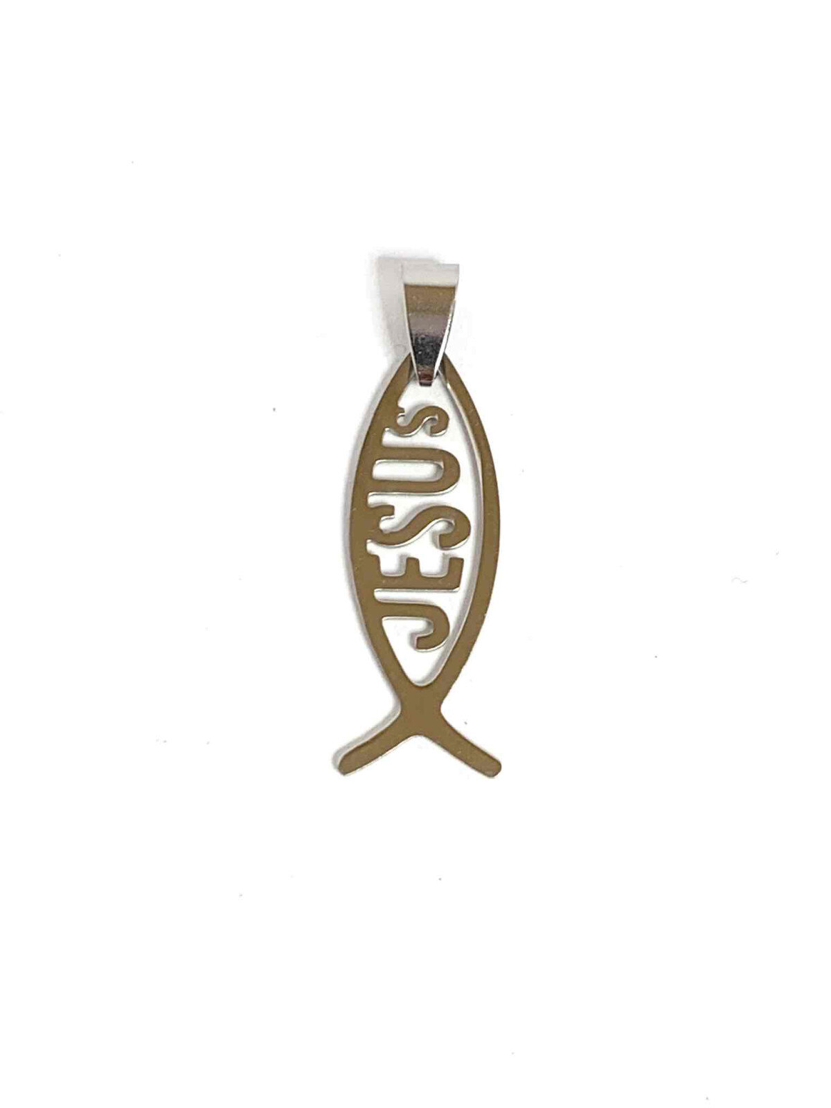 Grossiste Z. Emilie - Pendentif acier poisson ichthus