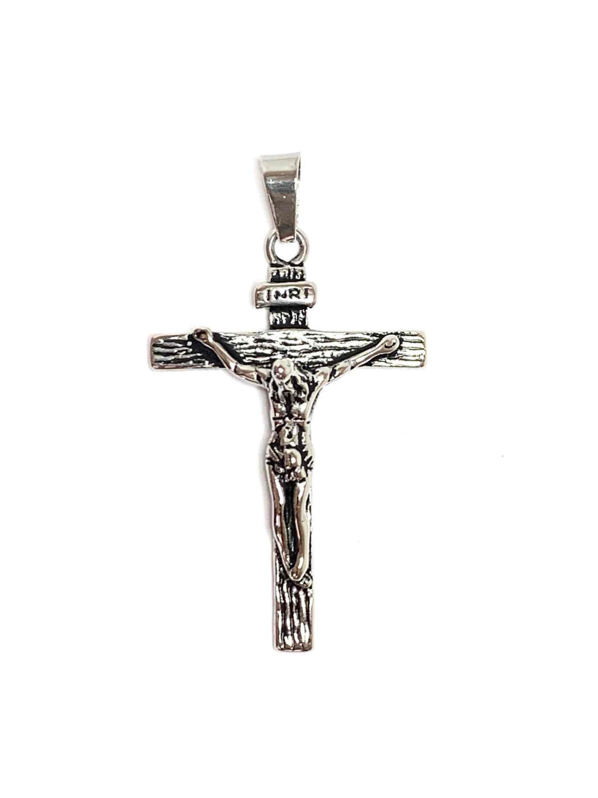 Grossiste Z. Emilie - Pendentif acier croix avec jésus