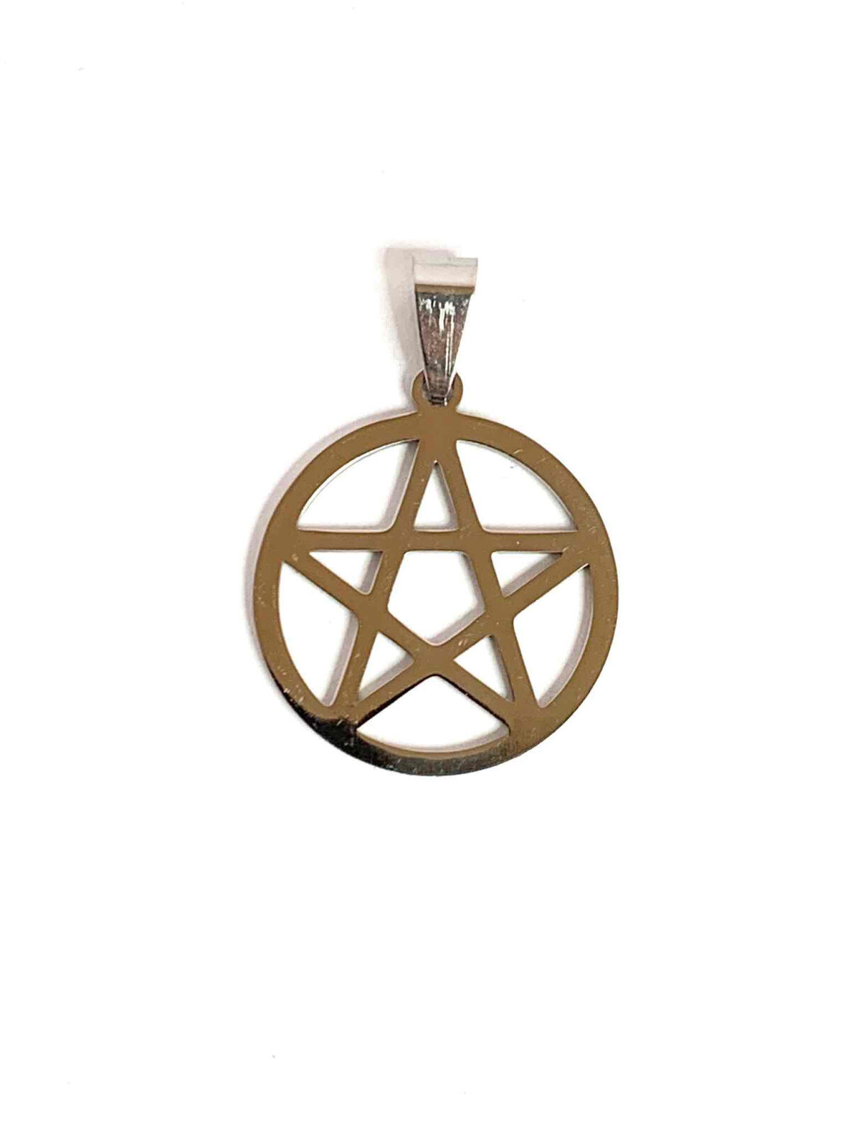 Grossiste Z. Emilie - Pendentif acier pentacle à l'endroit