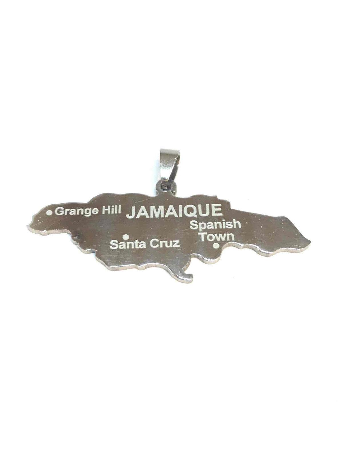 Grossiste Z. Emilie - Pendentif acier carte de Jamaïque