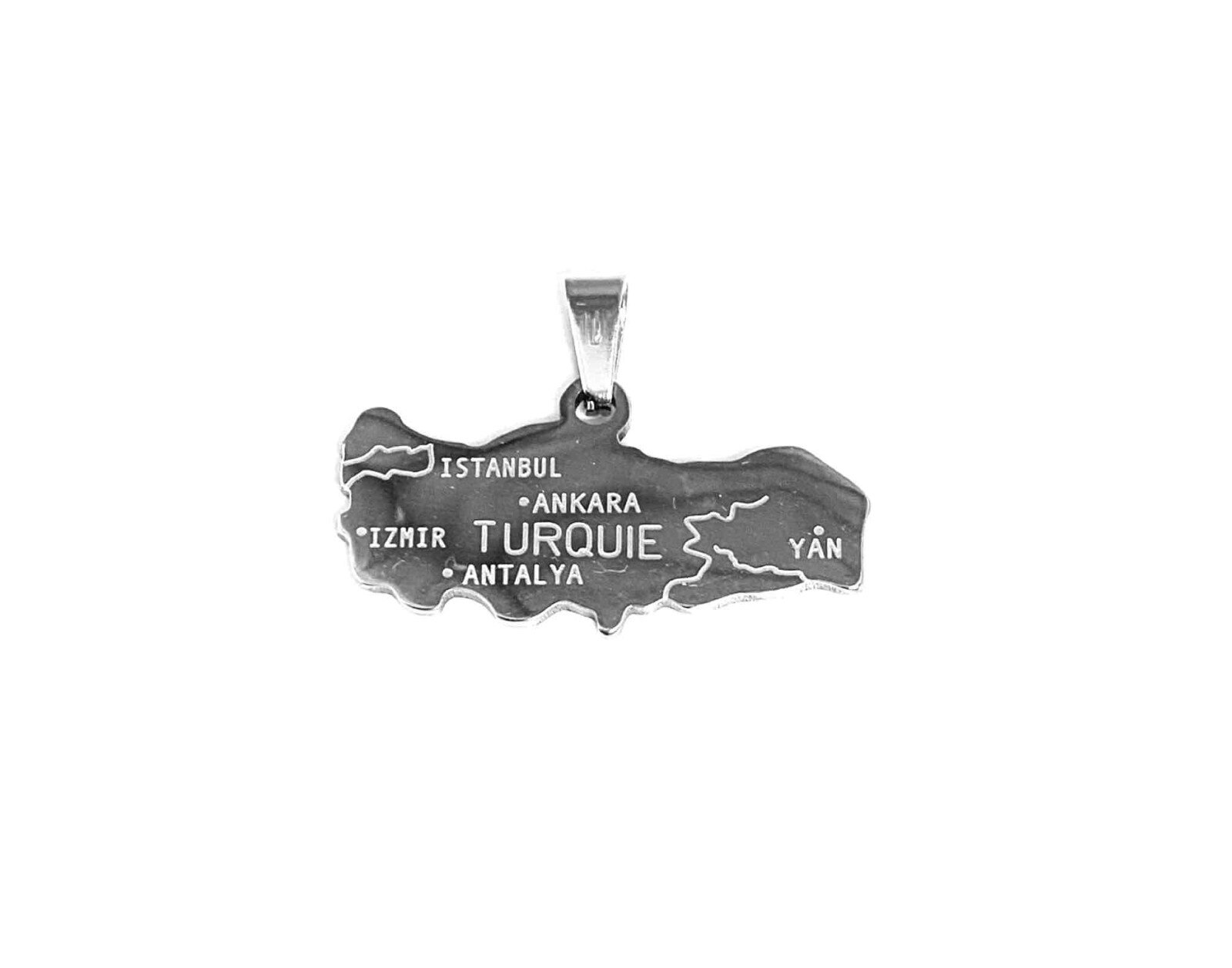 Wholesaler Z. Emilie - Turkey map steel pendant