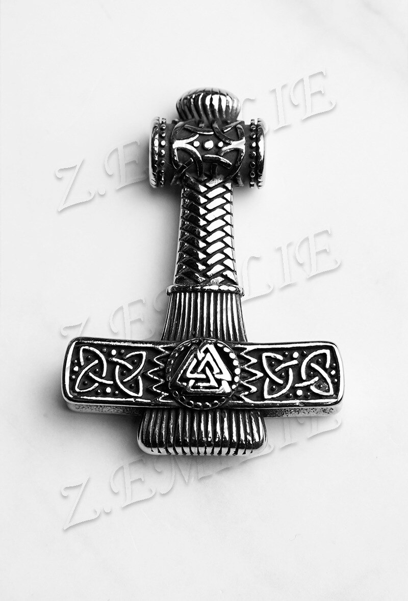 Grossiste Z. Emilie - Pendentif acier marteau de Thor viking