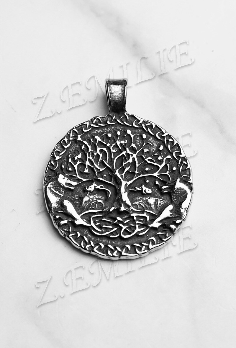 Wholesaler Z. Emilie - Tree of life steel pendant