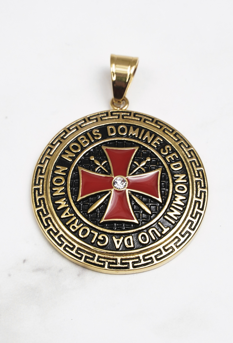 Grossista Z. Emilie - Ciondolo croce templare in acciaio