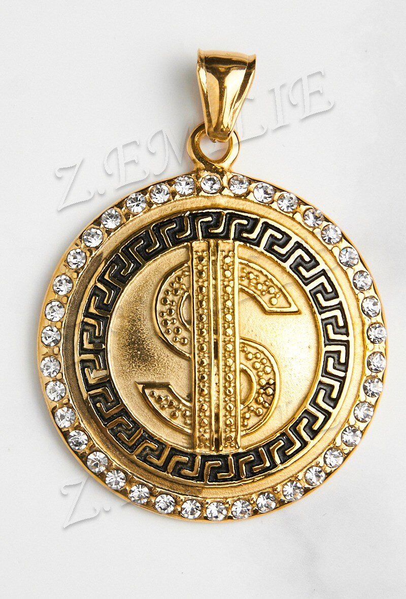 Grossiste Z. Emilie - Pendentif acier dollar