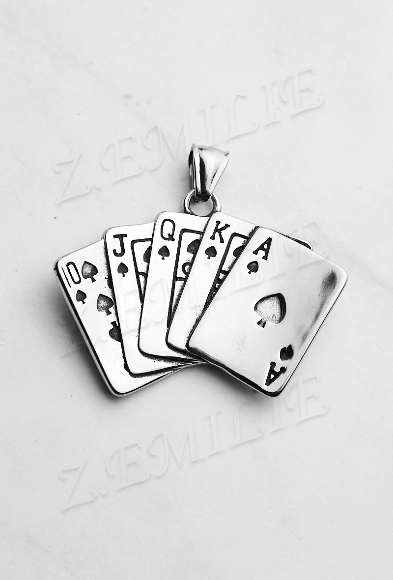 Grossista Z. Emilie - Ciondolo in acciaio poker