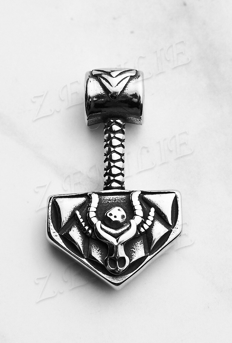 Grossiste Z. Emilie - Pendentif acier marteau de Thor viking