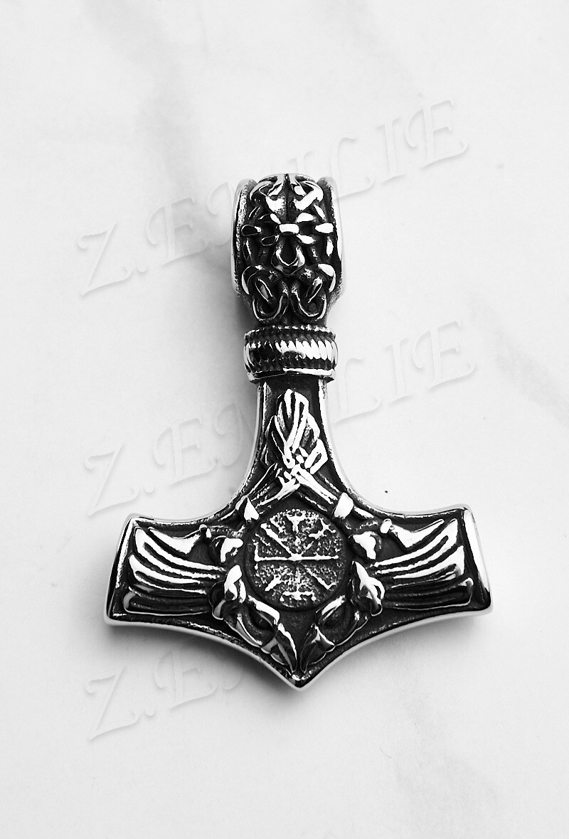 Grossista Z. Emilie - Ciondolo in acciaio martello di Thor vichingo
