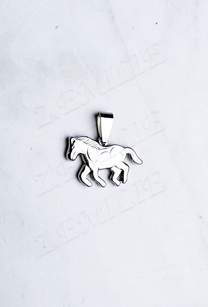 Grossiste Z. Emilie - Pendentif acier cheval