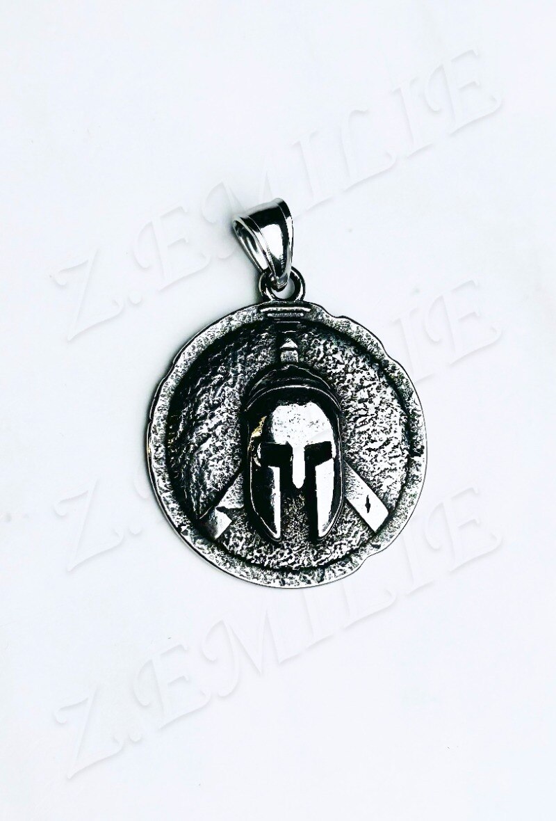 Grossiste Z. Emilie - Pendentif acier casque guerrier spartiate