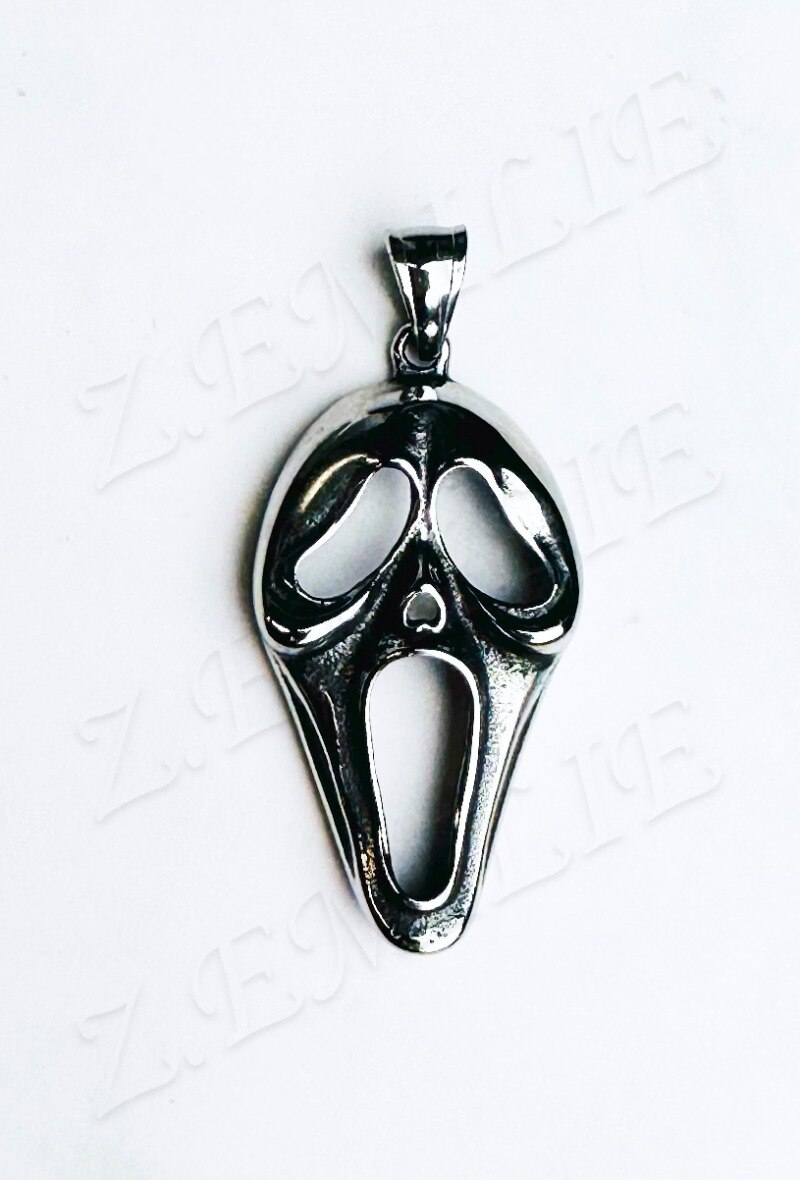 Grossiste Z. Emilie - Pendentif acier masque Scream