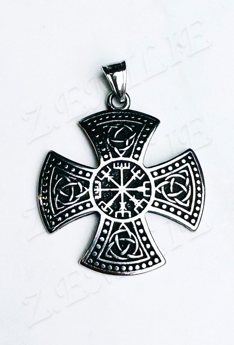 Grossiste Z. Emilie - Pendentif acier croix de Malte