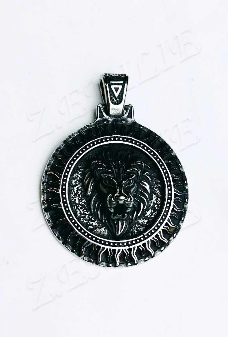 Grossiste Z. Emilie - Pendentif acier tête de lion