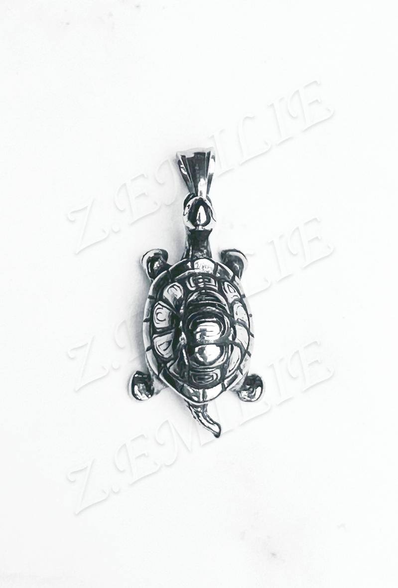 Grossiste Z. Emilie - Pendentif acier tortue