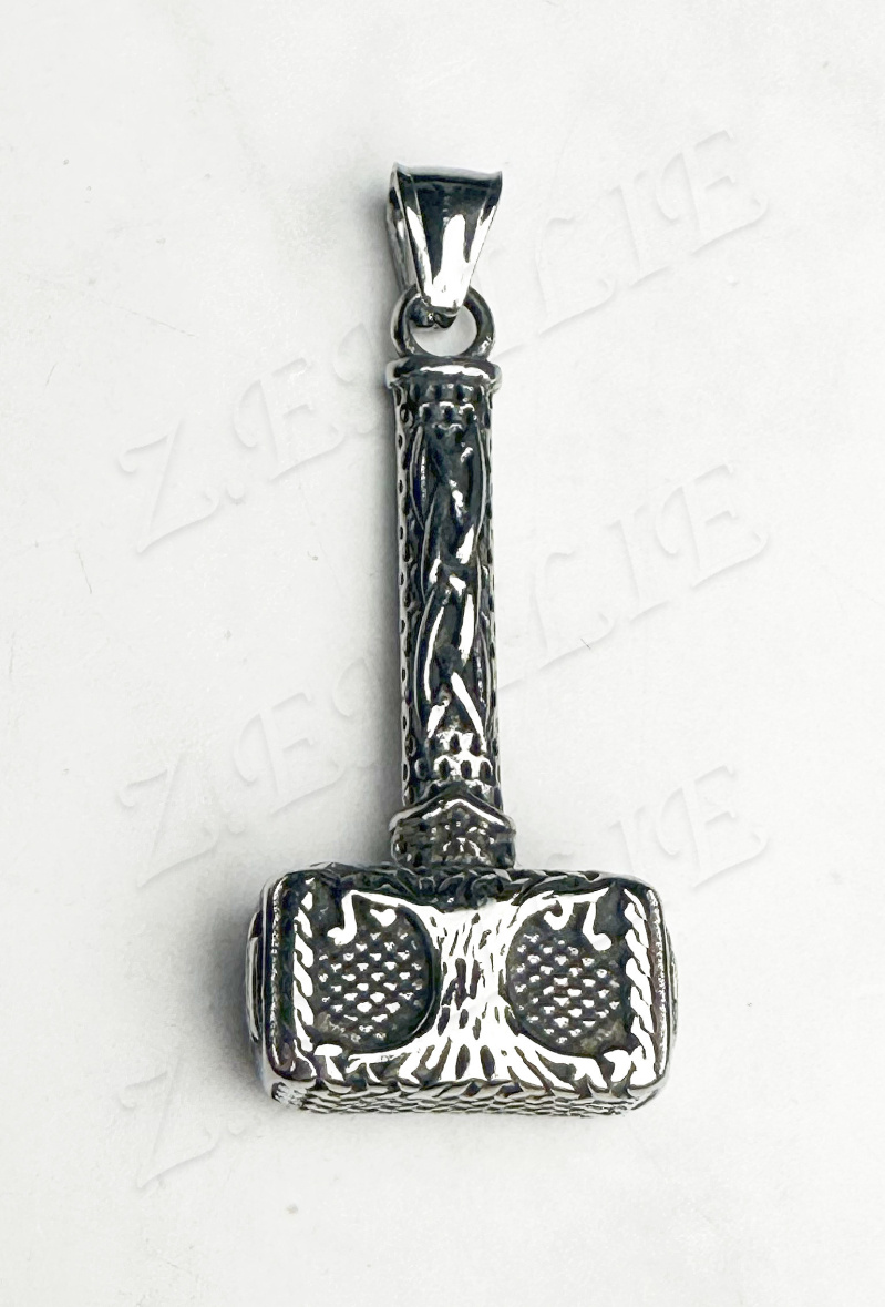 Grossiste Z. Emilie - Pendentif acier marteau de tore arbre de vie