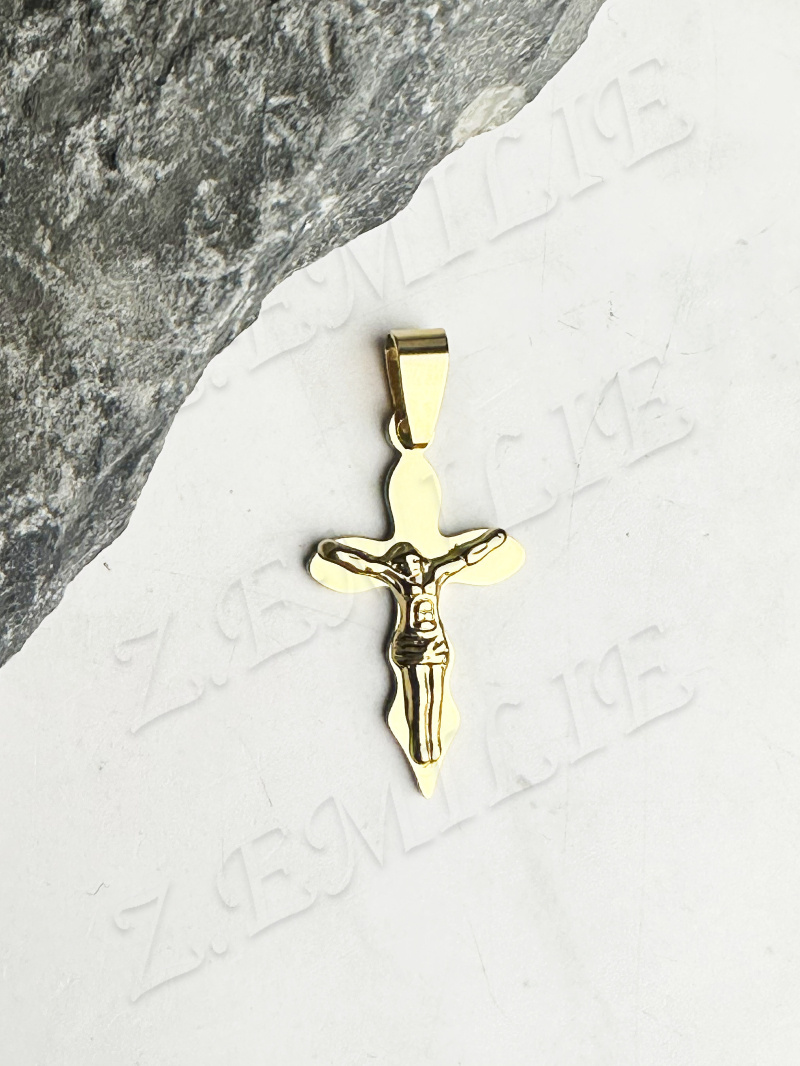 Grossiste Z. Emilie - Pendentif acier croix jésus