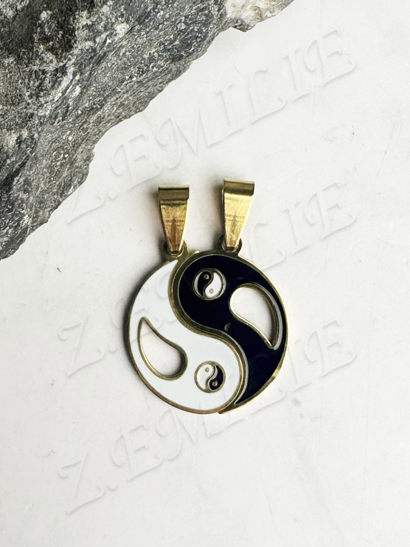 Grossiste Z. Emilie - Pendentif acier Yin Yang