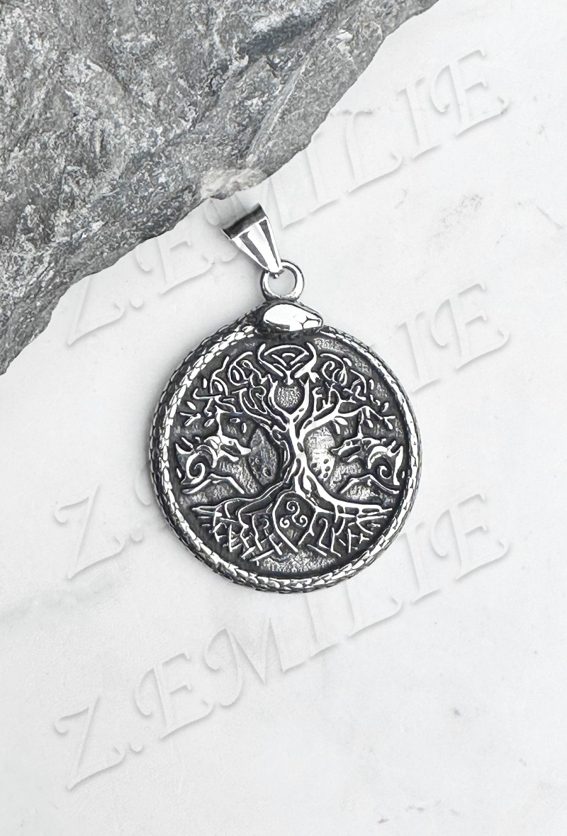 Grossiste Z. Emilie - Pendentif acier arbre de vie