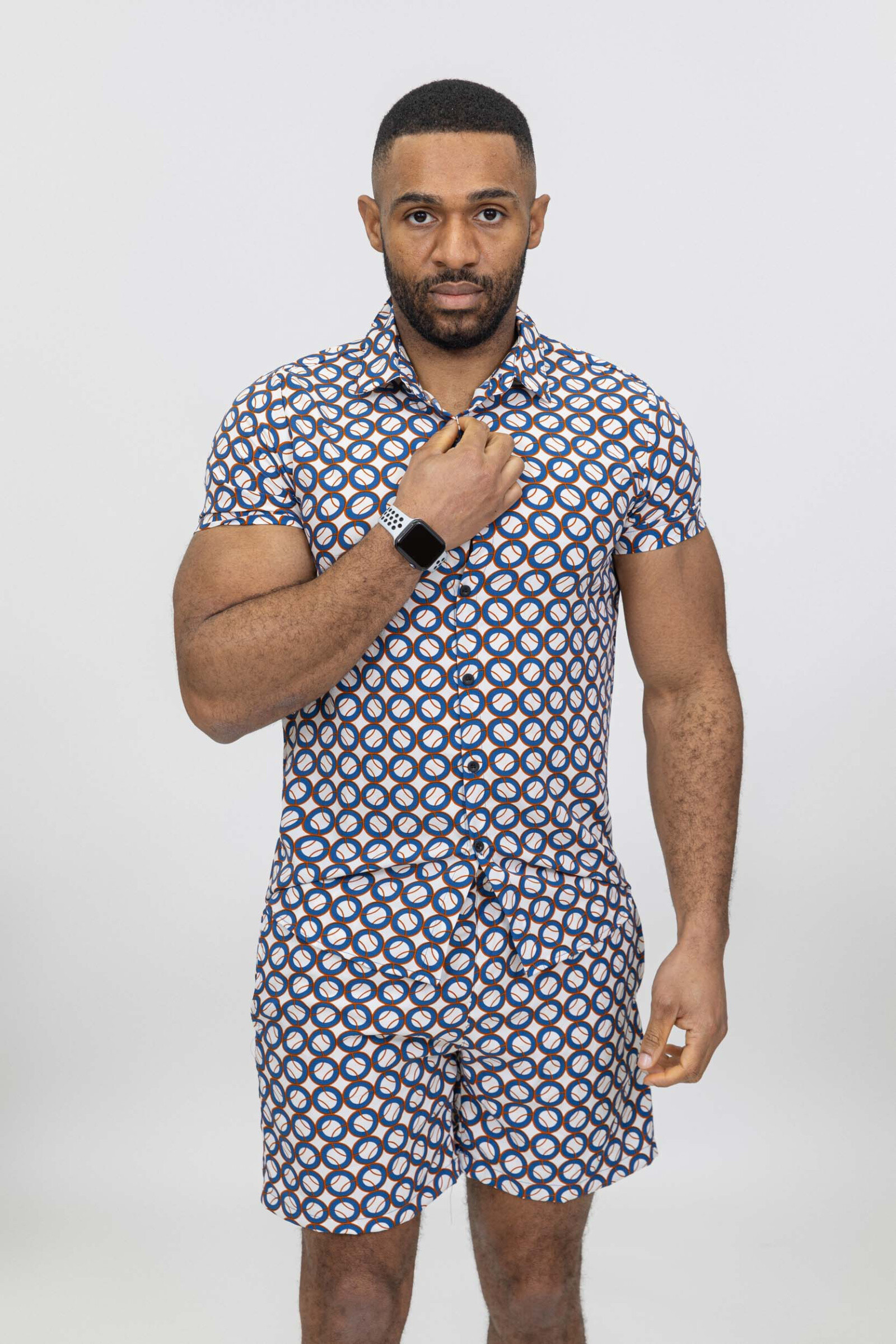 Grossiste Zayne Paris - Ensemble chemise short imprimé motifs