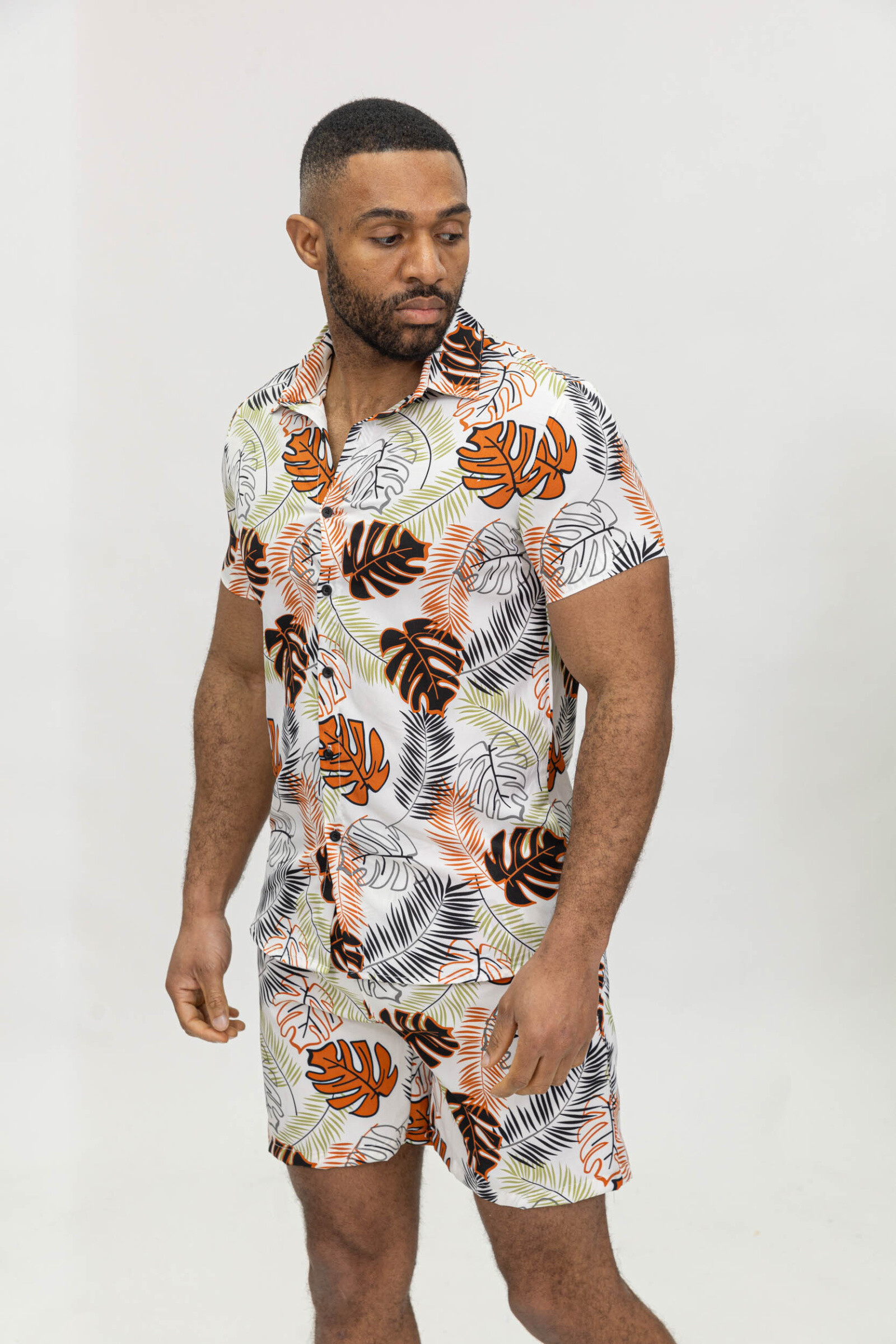 Grossiste Zayne Paris - Ensemble chemise short tissu imprimé