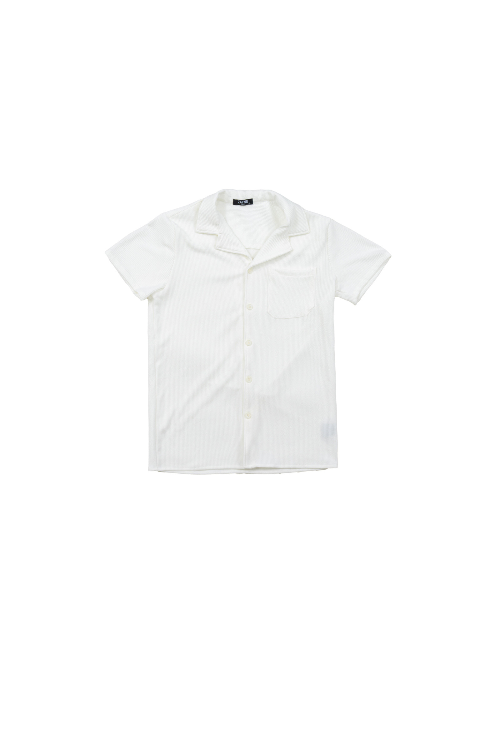 Grossista Zayne Paris - Camicia button down a maniche corte con scollo a V