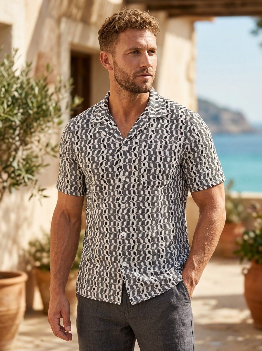 Grossista Zayne Paris - Camicia da uomo con motivi