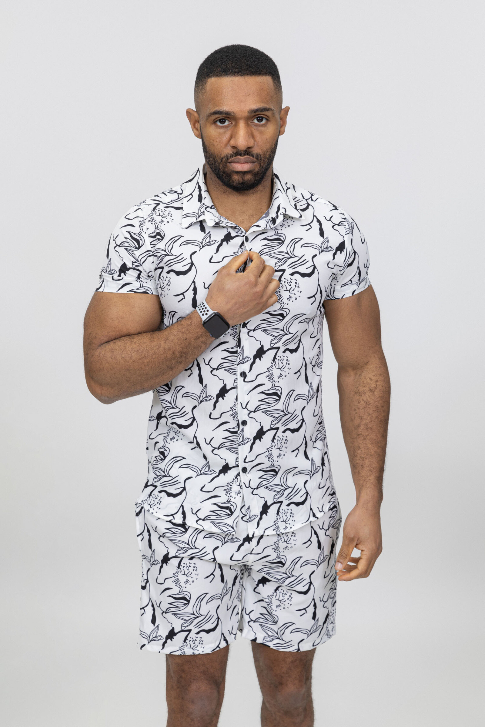 Grossiste Zayne Paris - Ensemble chemise short imprimé
