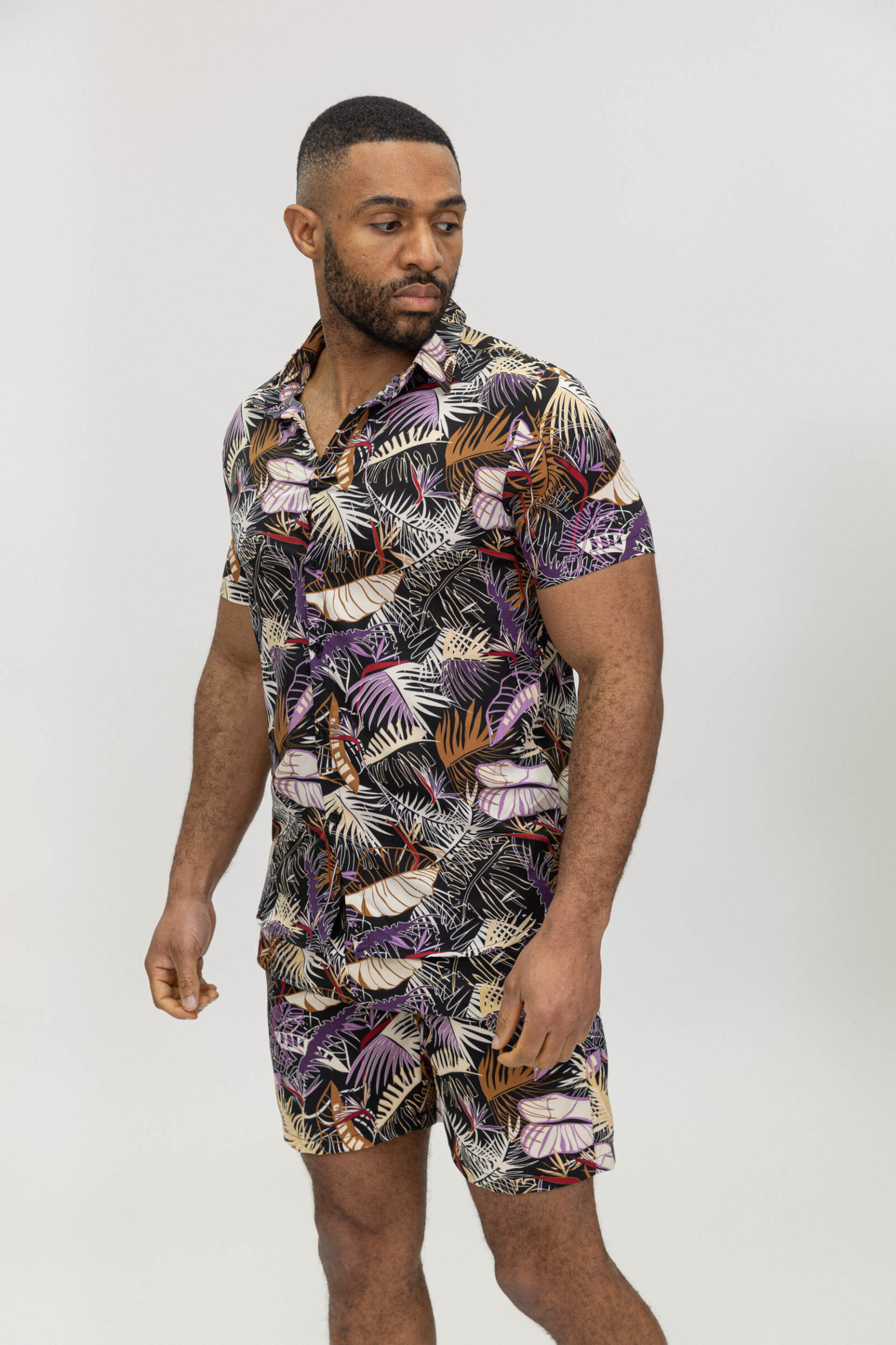 Grossiste Zayne Paris - Ensemble chemise short imprimé