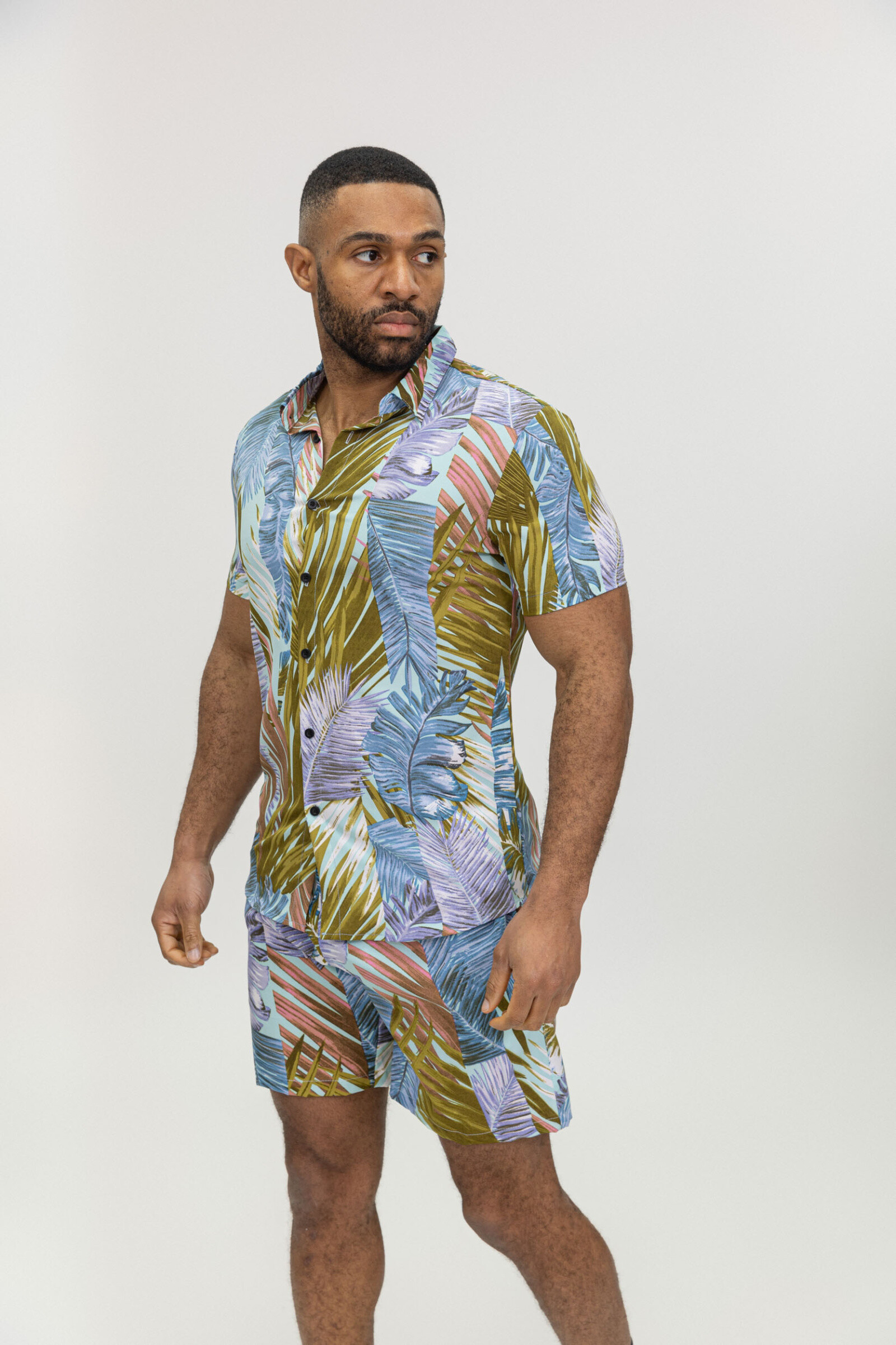 Grossiste Zayne Paris - Ensemble chemise avec short imprimé