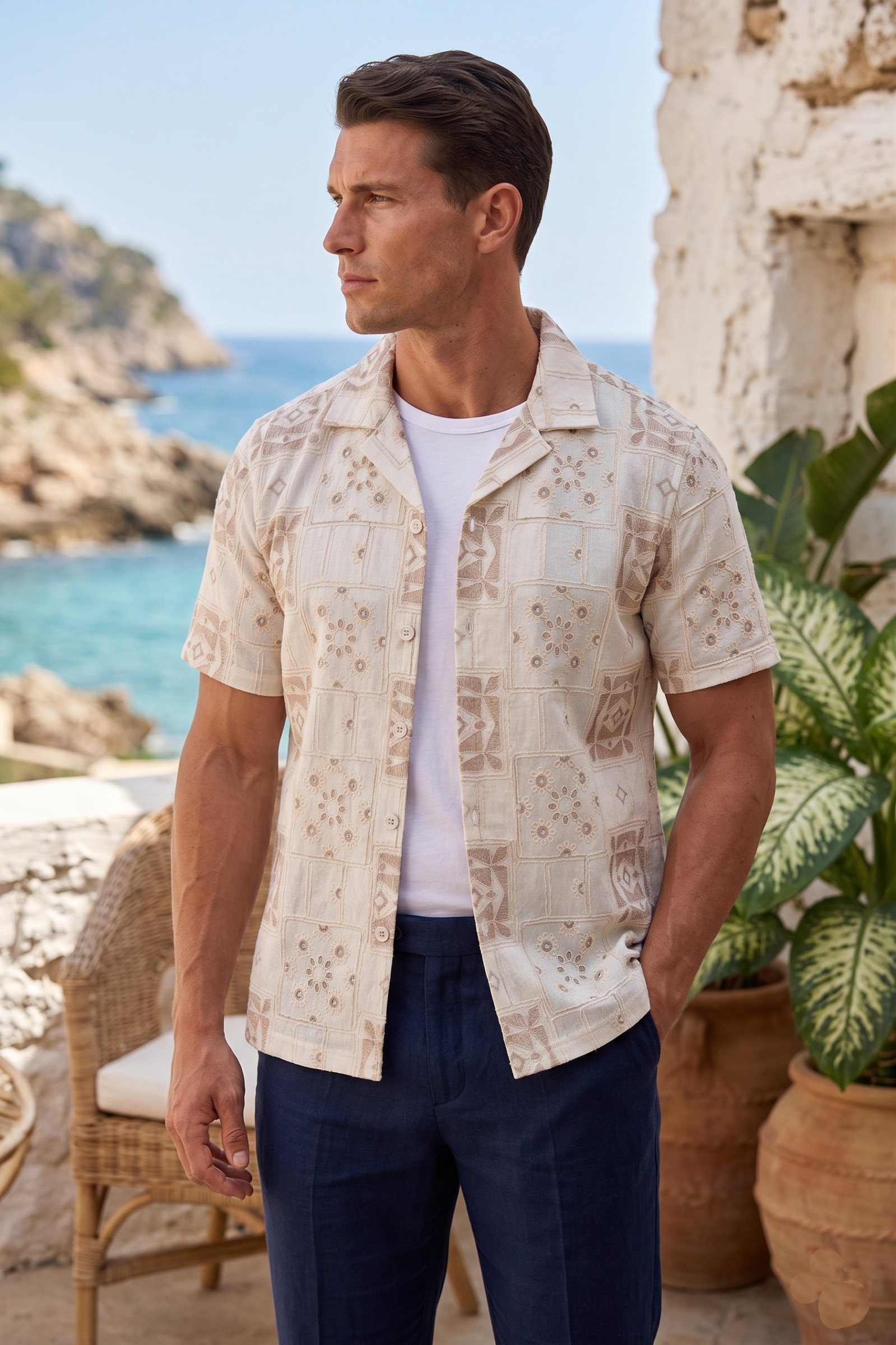 Wholesaler Zayne Paris - Embroidered cotton shirt