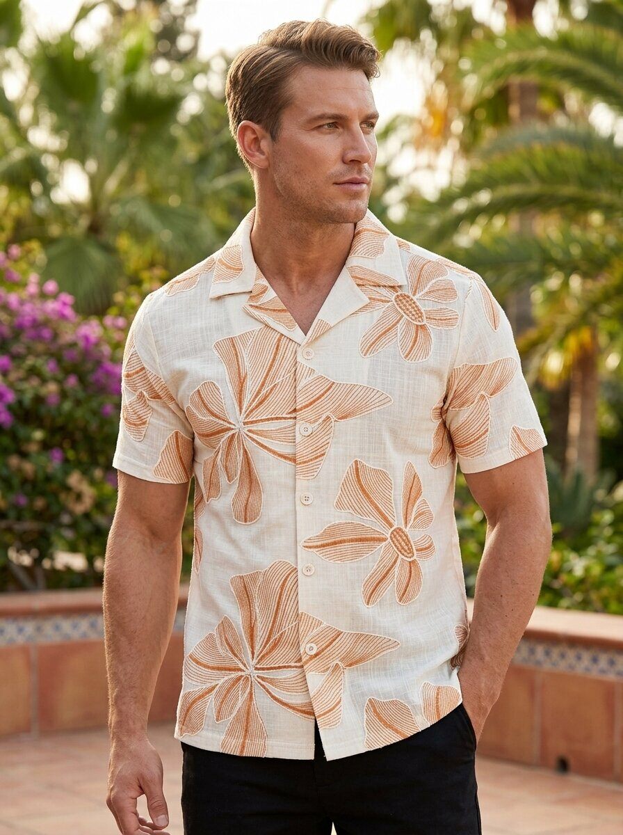 Grossista Zayne Paris - Camicia da uomo ricamata estiva
