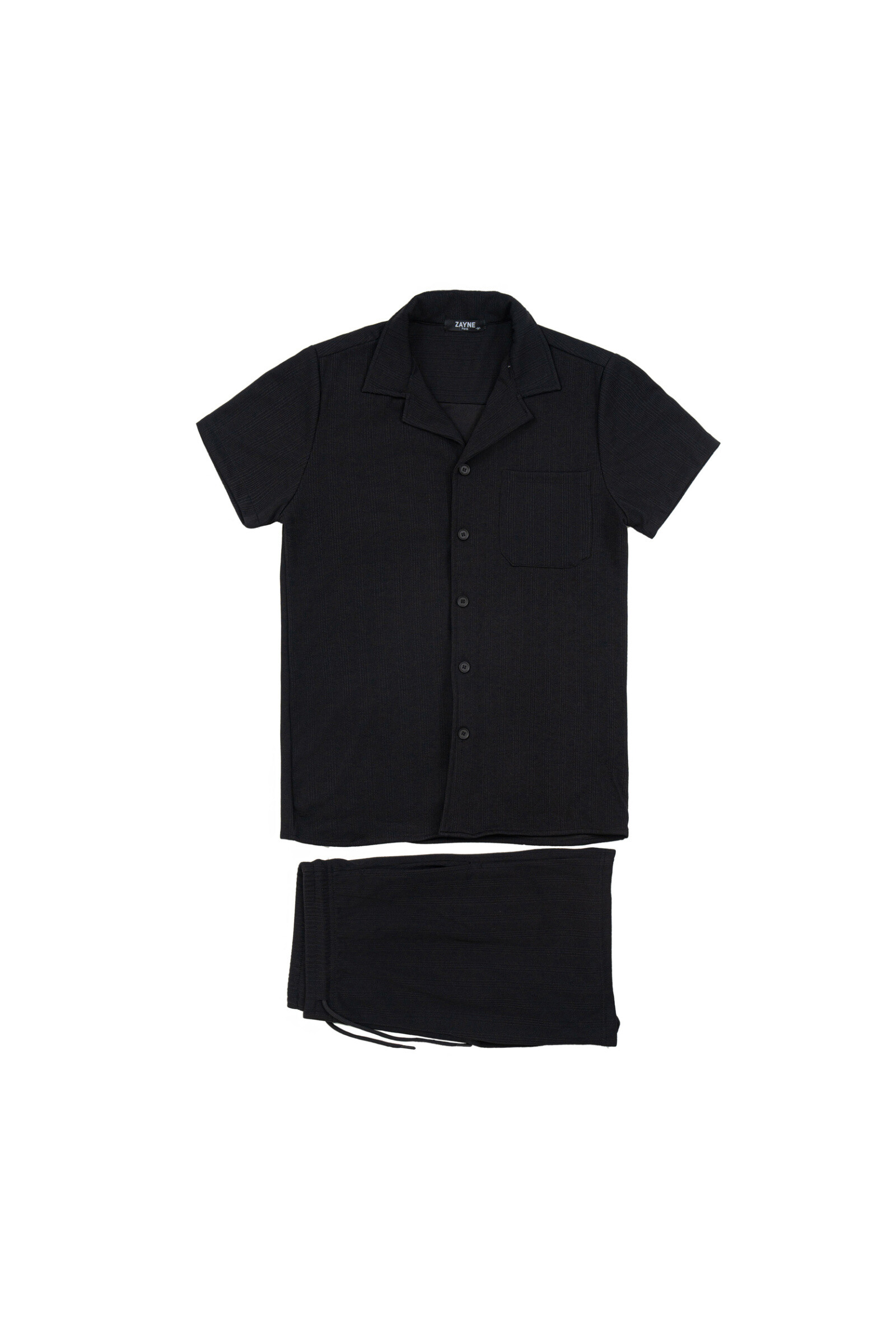 Wholesaler Zayne Paris - Patterned printed shirt + shorts set