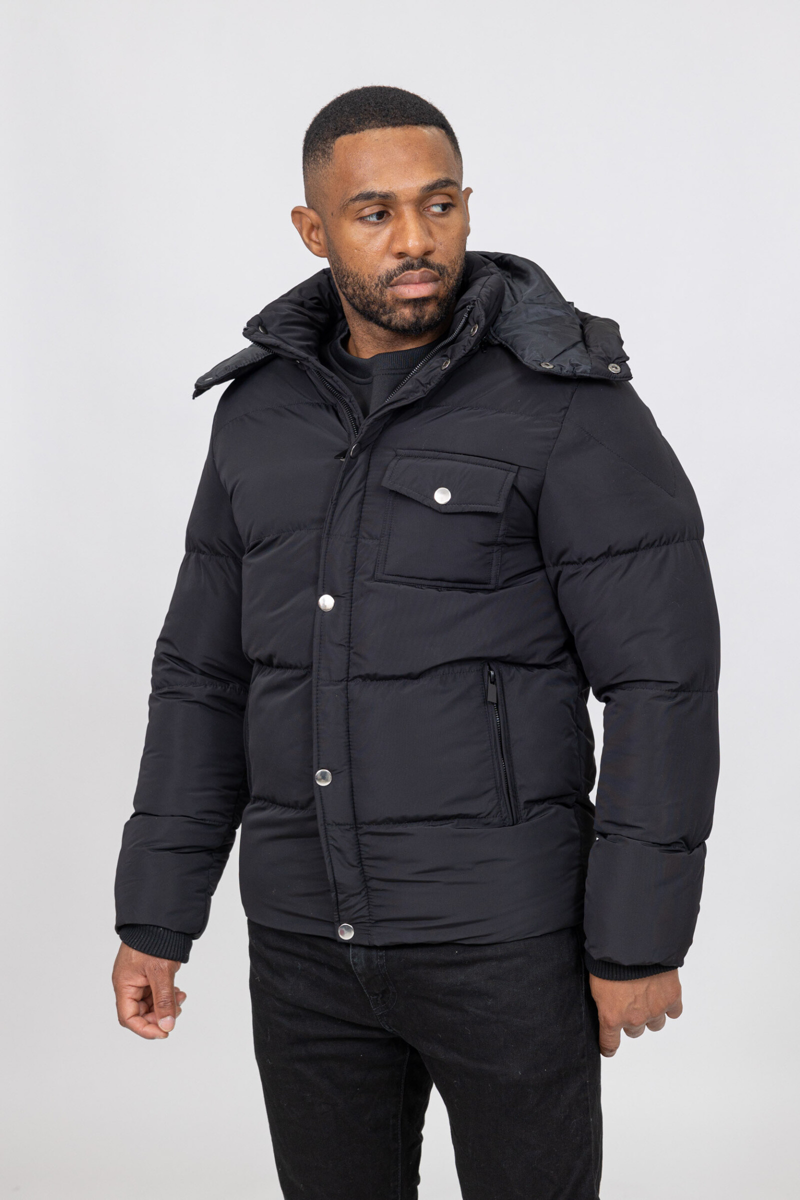 Wholesaler Zayne Paris - men's down jacket with zip and chest pocket