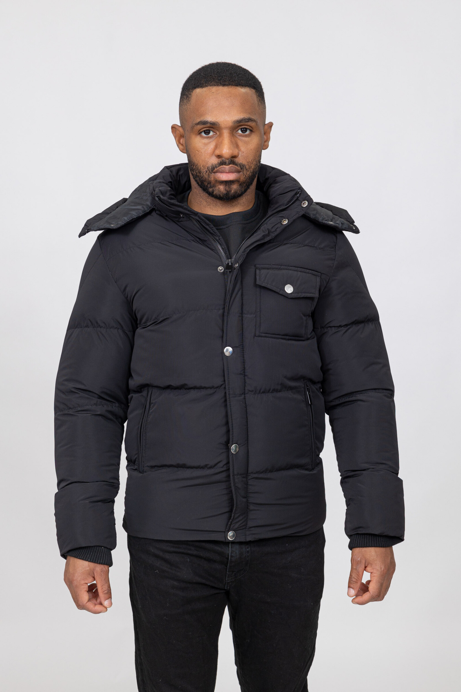 Wholesaler Zayne Paris - men's down jacket with zip and chest pocket