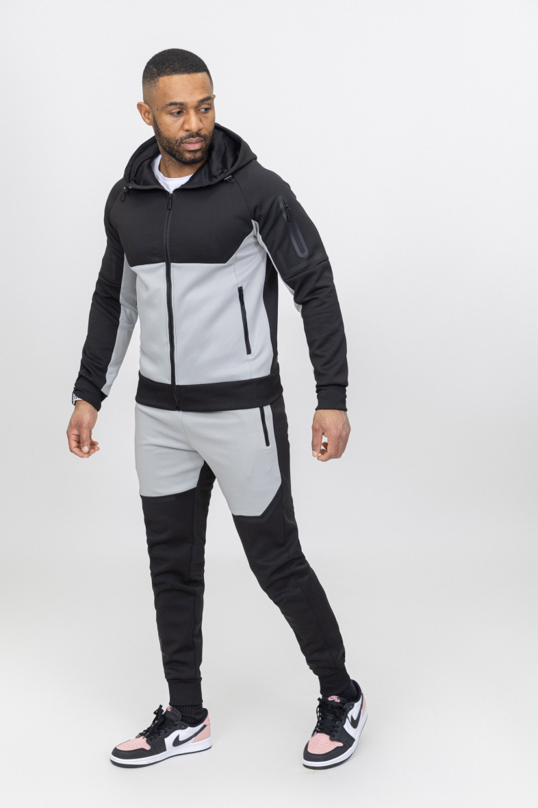 Grossiste Zayne Paris - Ensemble jogging bi-couleur avec poche zippé