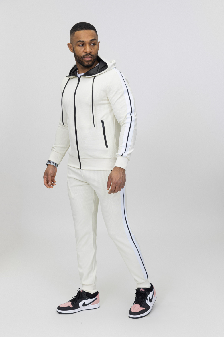 Grossiste Zayne Paris - Ensemble jogging avec bandes et capuche