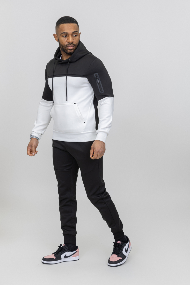 Grossiste Zayne Paris - Ensemble jogging bi-couleur avec capuche