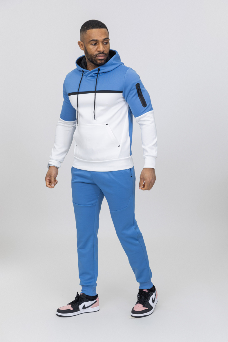 Grossiste Zayne Paris - Ensemble jogging bi-couleur avec capuche