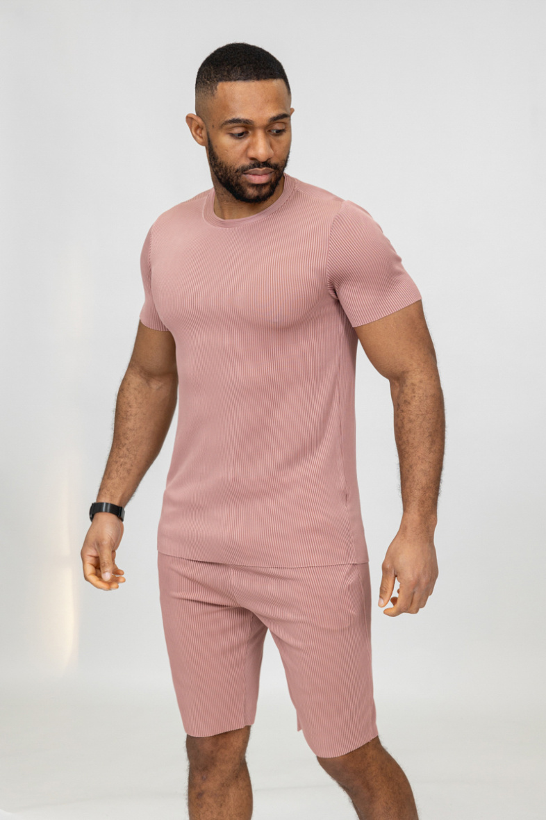 Grossiste Zayne Paris - Ensemble t-shirt avec short côtelé