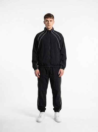 Wholesaler Zayne Paris - Crinkled effect nylon tracksuit set Wholesaler Zayne Paris - Crinkled effect nylon tracksuit set