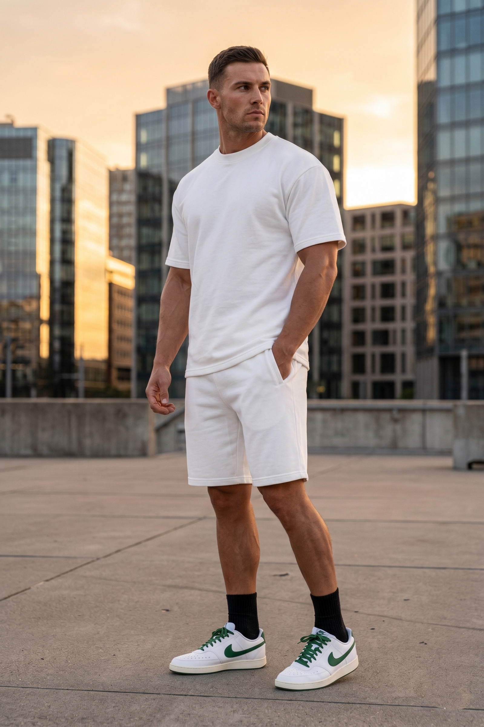 Grossista Zayne Paris - Completo t-shirt e pantaloncini in cotone