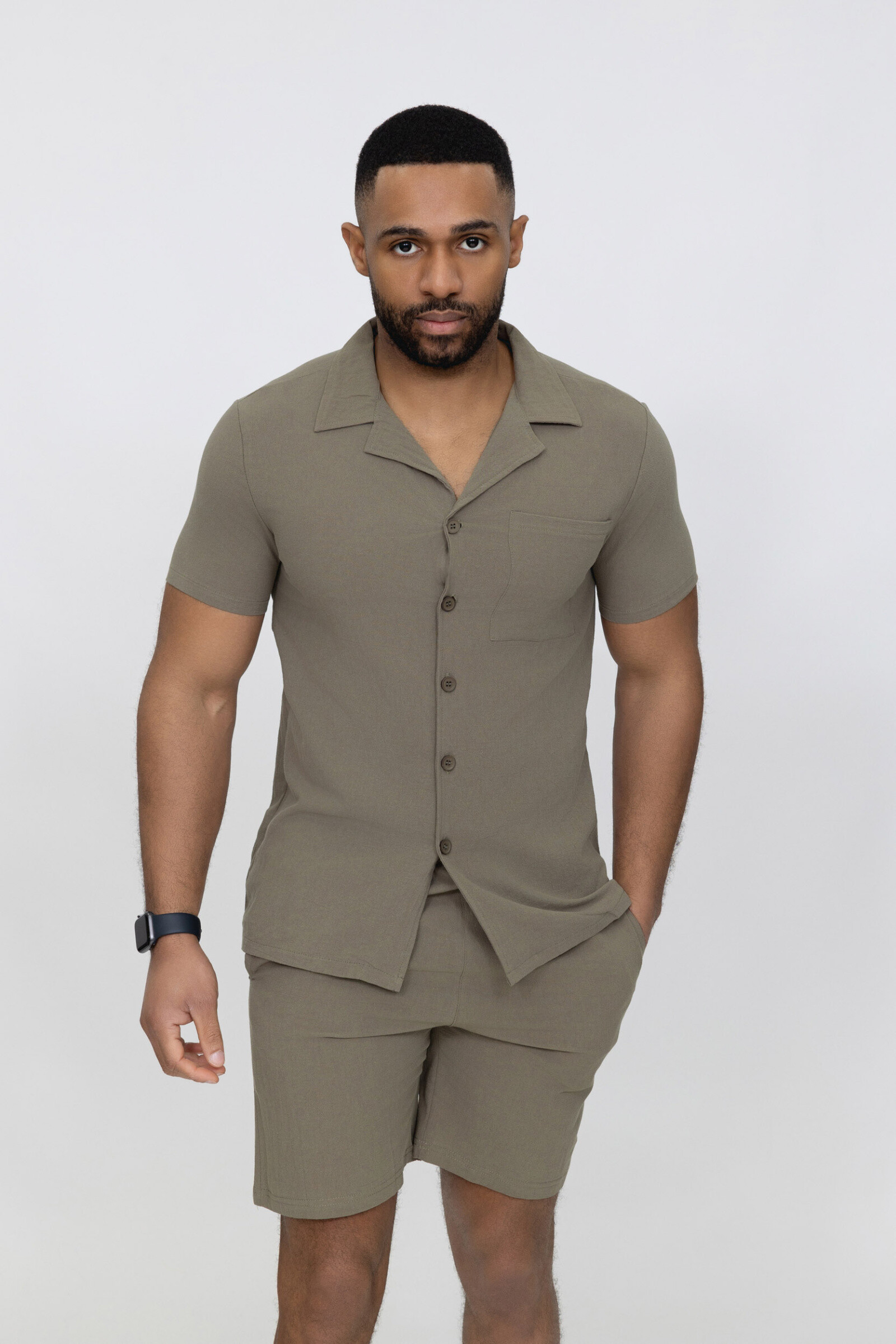Grossiste Zayne Paris - Ensemble chemise et short coton