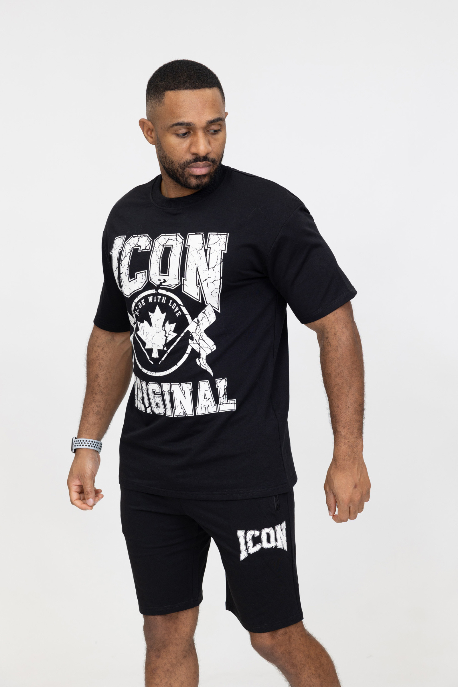 Grossista Zayne Paris - Completo t-shirt e pantaloncini icona originale